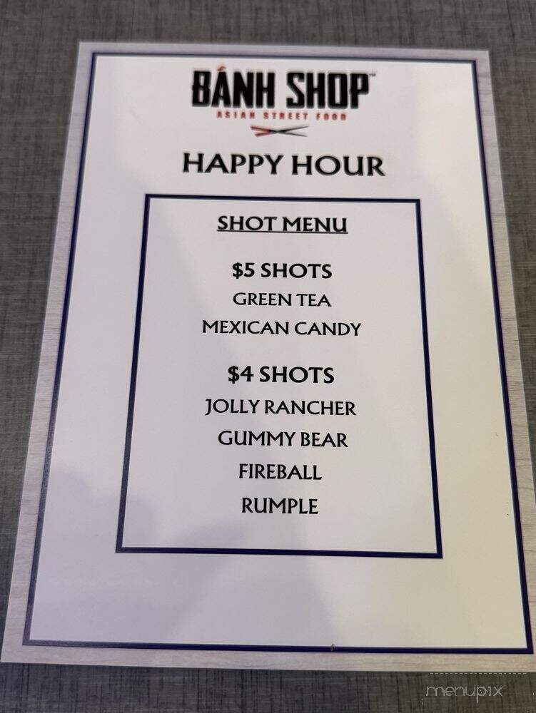 Banh Shop TCU - Fort Worth, TX menu_pic