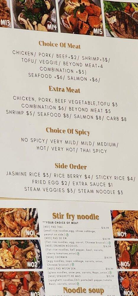 Mae Sai Thai Food - Temecula, CA menu_pic