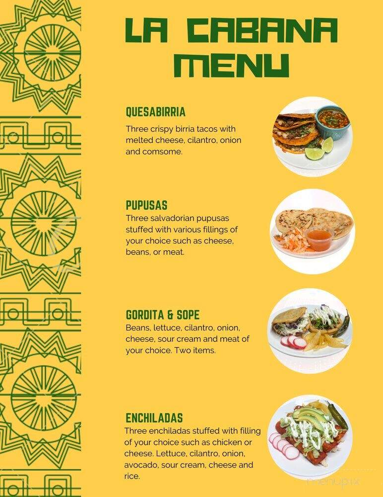 La Cabana - Salinas, CA menu_pic