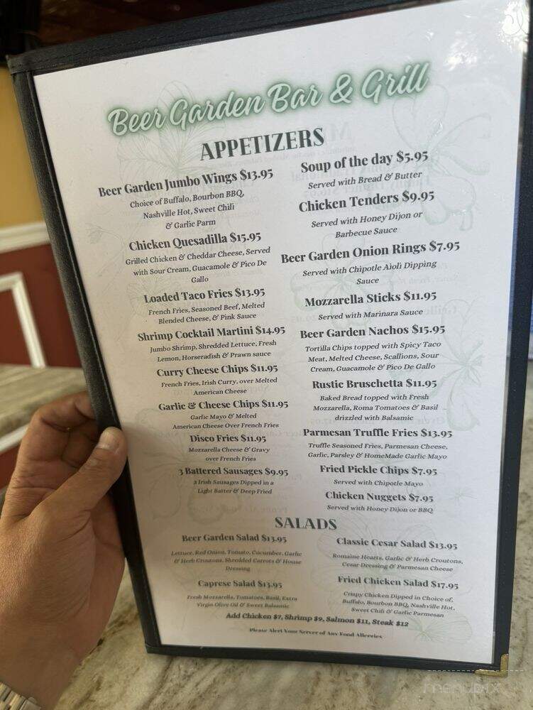 Beer Garden Bar and Grill - Yonkers, NY menu_pic