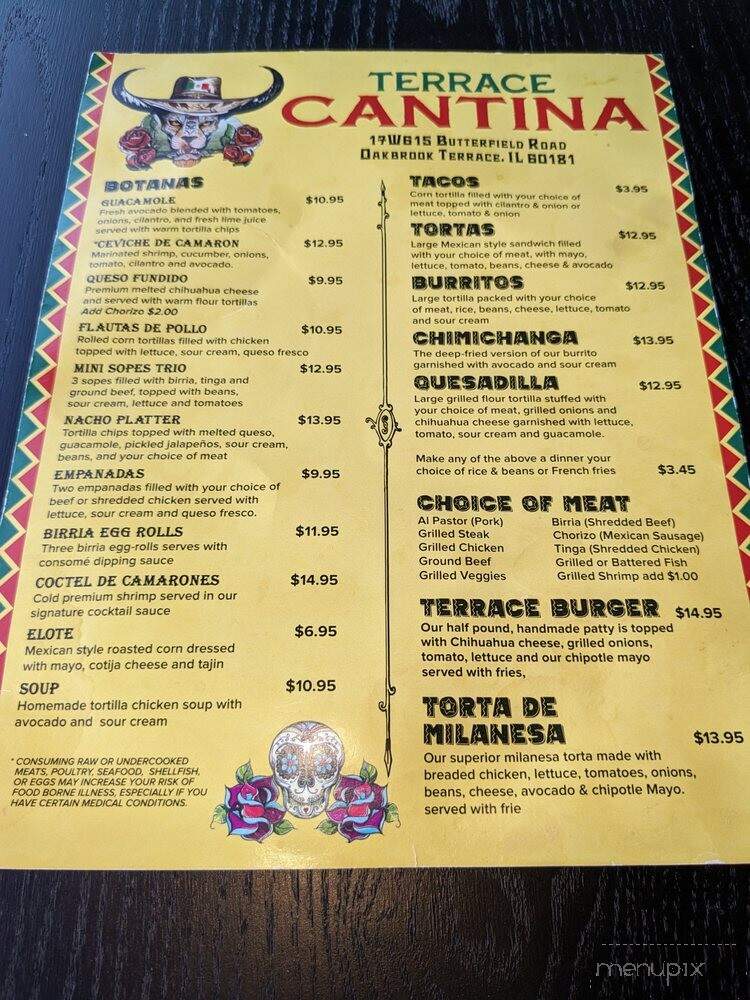 Terrace Cantina - Oakbrook Terrace, IL menu_pic