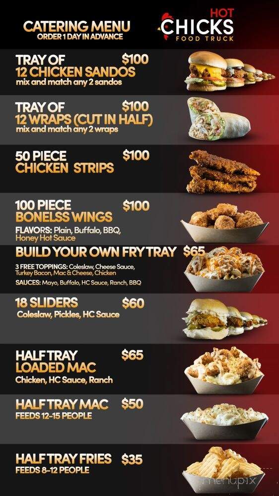 Hot Chicks Food Truck - Dearborn Heights, MI menu_pic