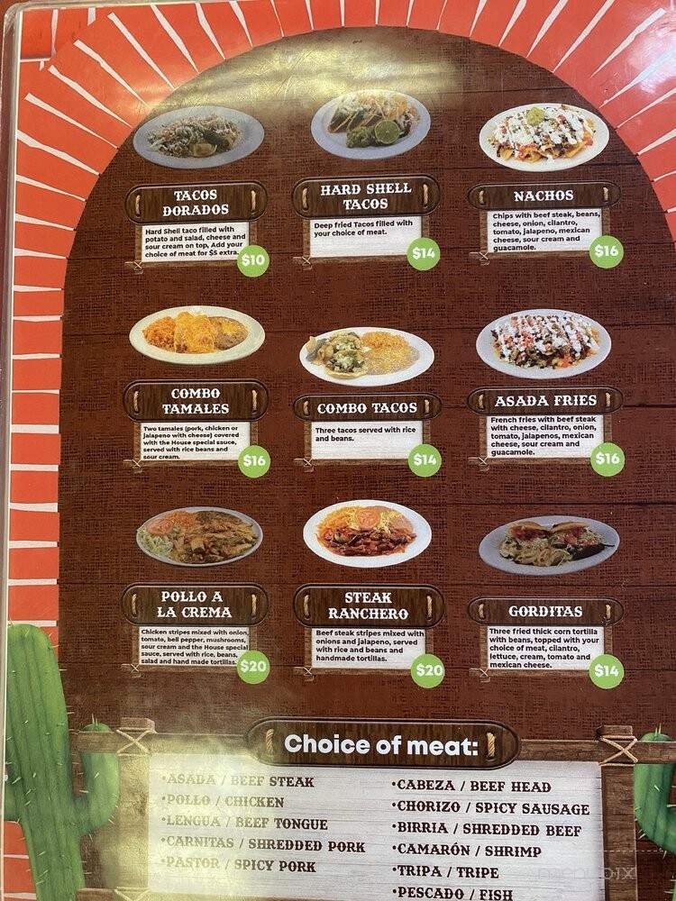 La Herradura - Seattle, WA menu_pic