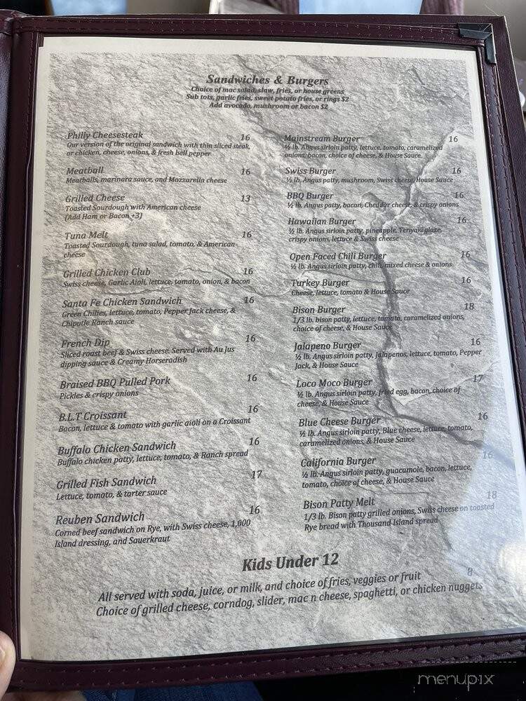 Mainstream Bar & Grill - Carlsbad, CA menu_pic