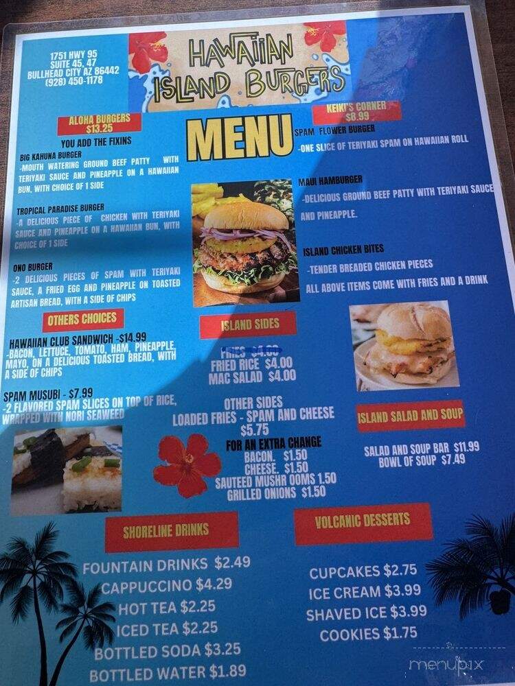 Hawaiian Island Burgers - Bullhead City, AZ menu_pic