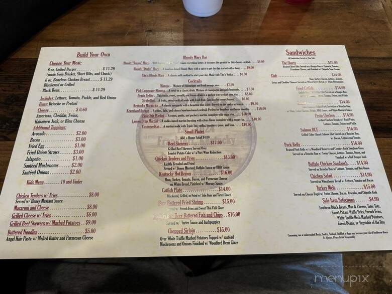 The Brown Barrel - Frankfort, KY menu_pic