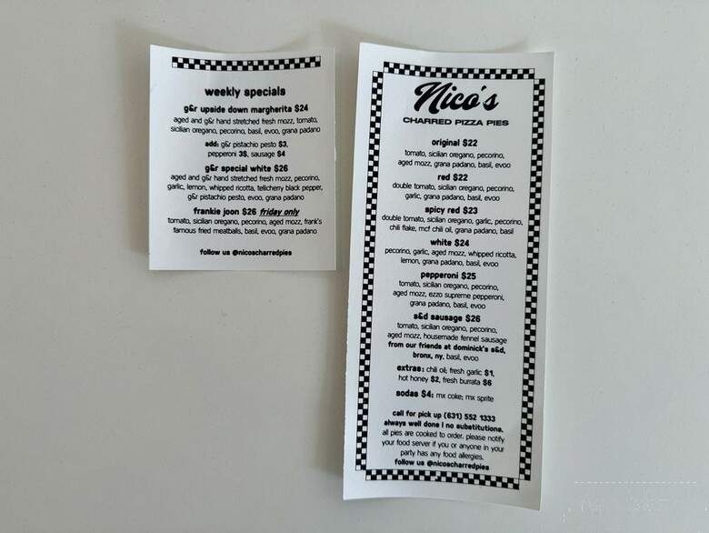 Nico's Charred Pies - Copiague, NY menu_pic