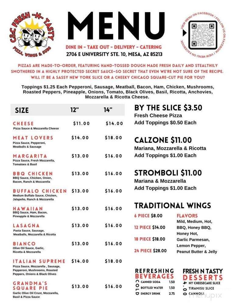 C&C Fresh -N- Tasty Subs - Mesa, AZ menu_pic