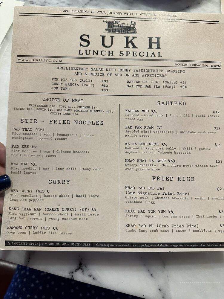 Sukh - Brooklyn, NY menu_pic