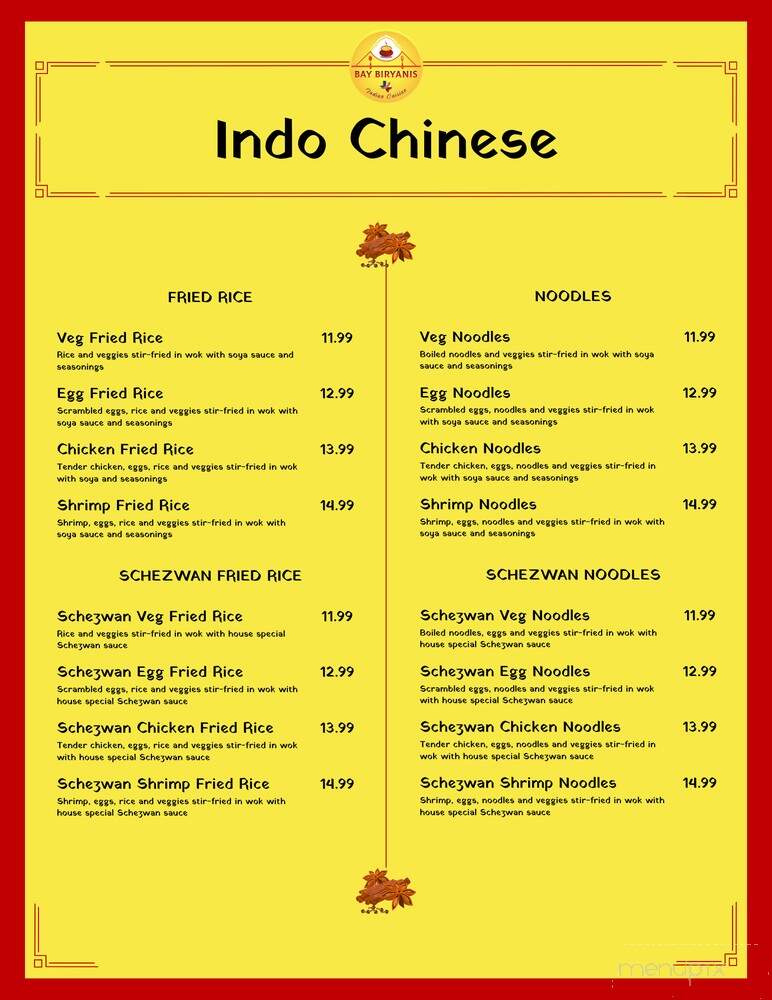 Bay Biryanis - Austin, TX menu_pic