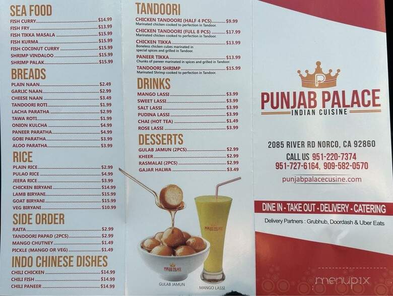 Punjab Palace - Norco, CA menu_pic