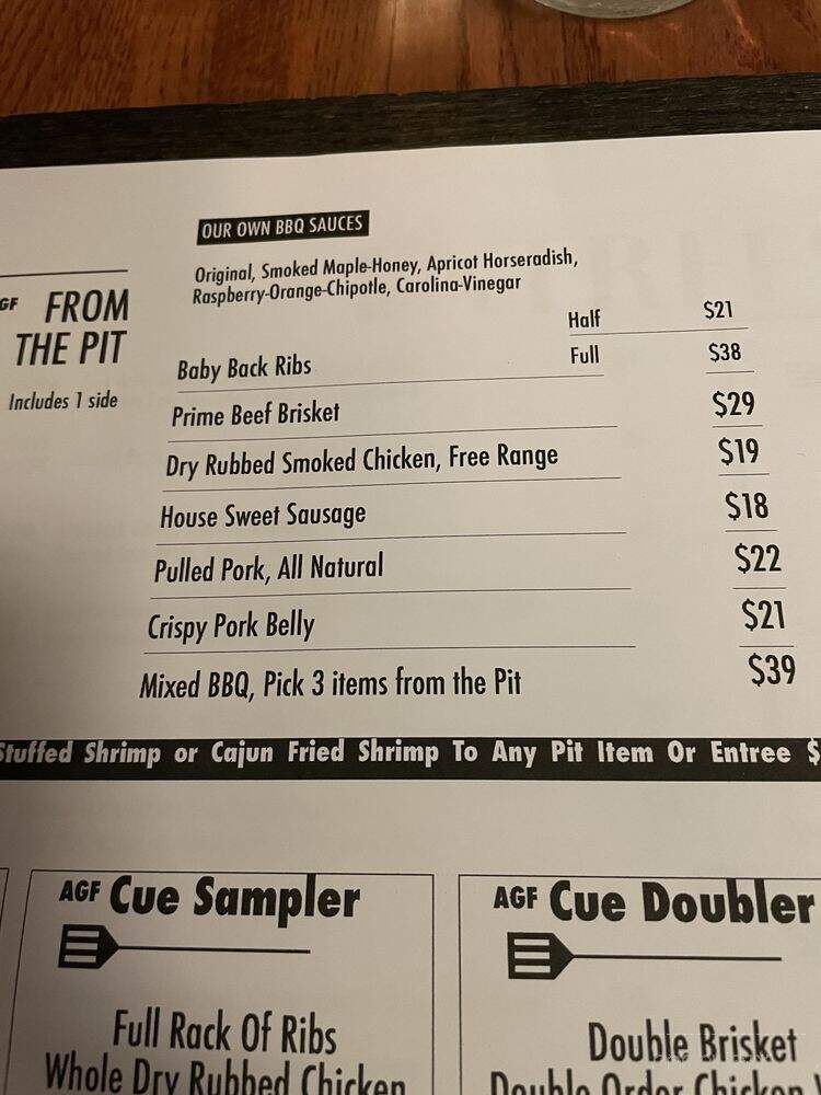 The Cue - New Milford, CT menu_pic