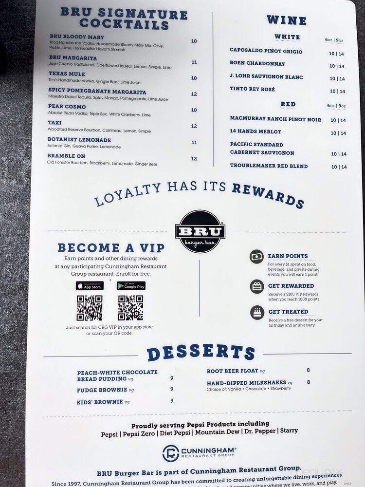 BRU Burger Bar - Bloomington, IN menu_pic