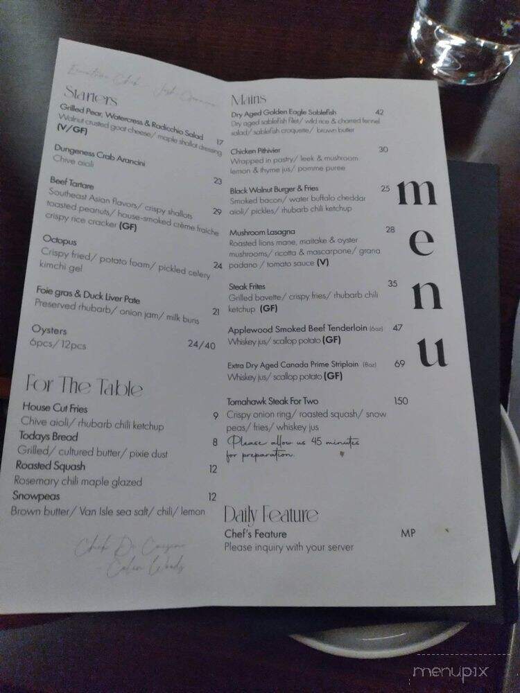 Black Walnut - Vancouver, BC menu_pic