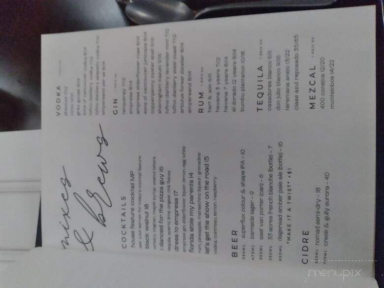Black Walnut - Vancouver, BC menu_pic