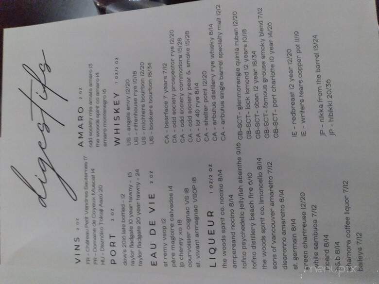 Black Walnut - Vancouver, BC menu_pic