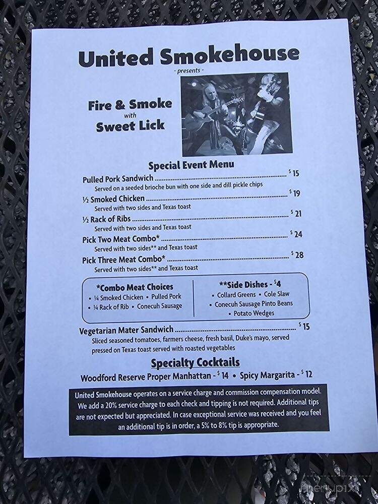 United Smokehouse - Safety Harbor, FL menu_pic
