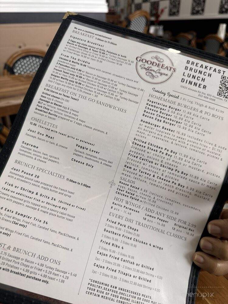 Goode Eats Southern Cuisine - Houston, TX menu_pic
