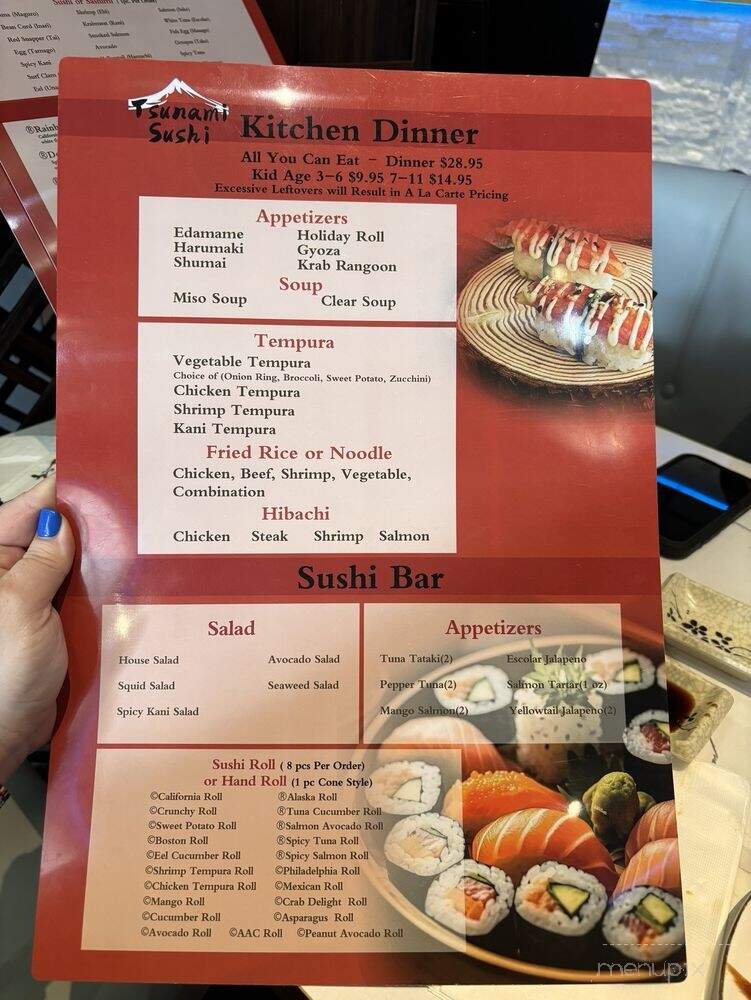 Tsunami Sushi & Hibachi Grill - Jacksonville, FL menu_pic