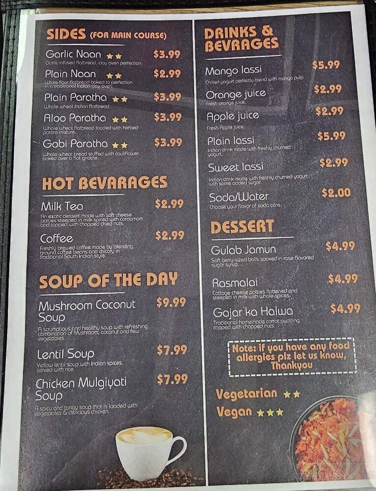 The Indian Bistro - Arcade, NY menu_pic