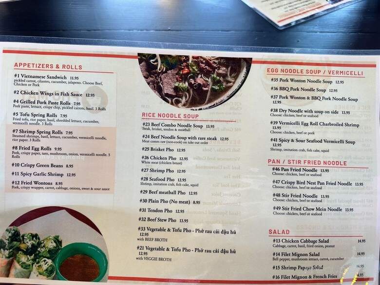 Pho May - Huntington Beach, CA menu_pic