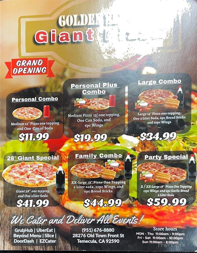 Golden Slice Giant Pizza - Temecula, CA