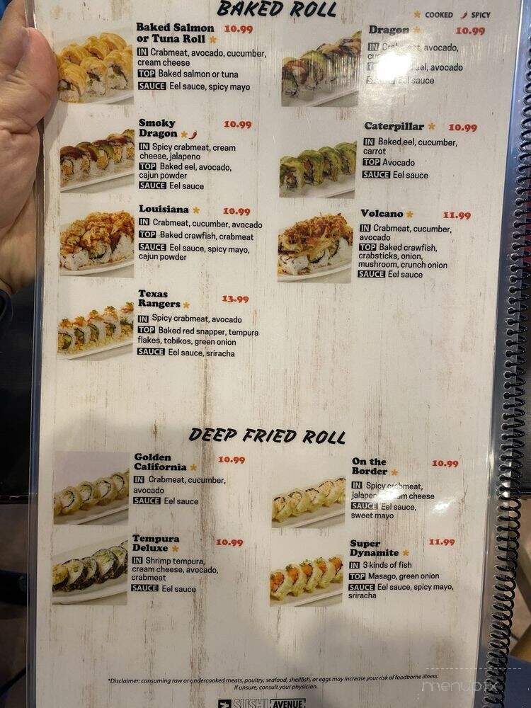 Sushi Avenue NRH - North Richland Hills, TX menu_pic