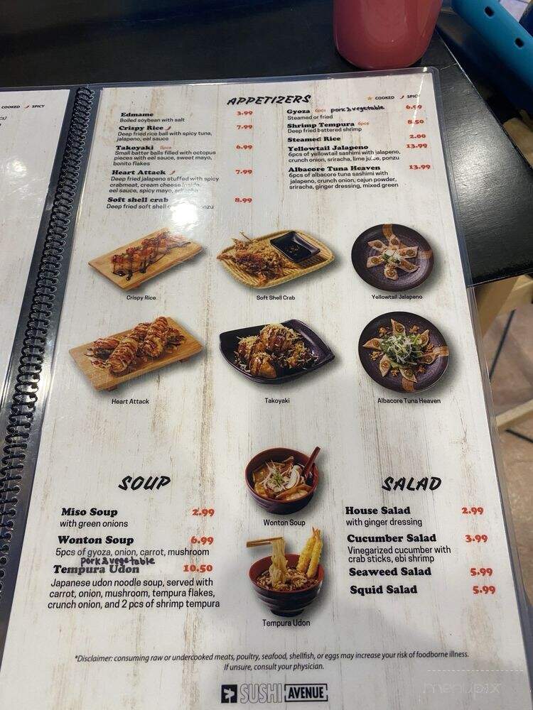 Sushi Avenue NRH - North Richland Hills, TX menu_pic