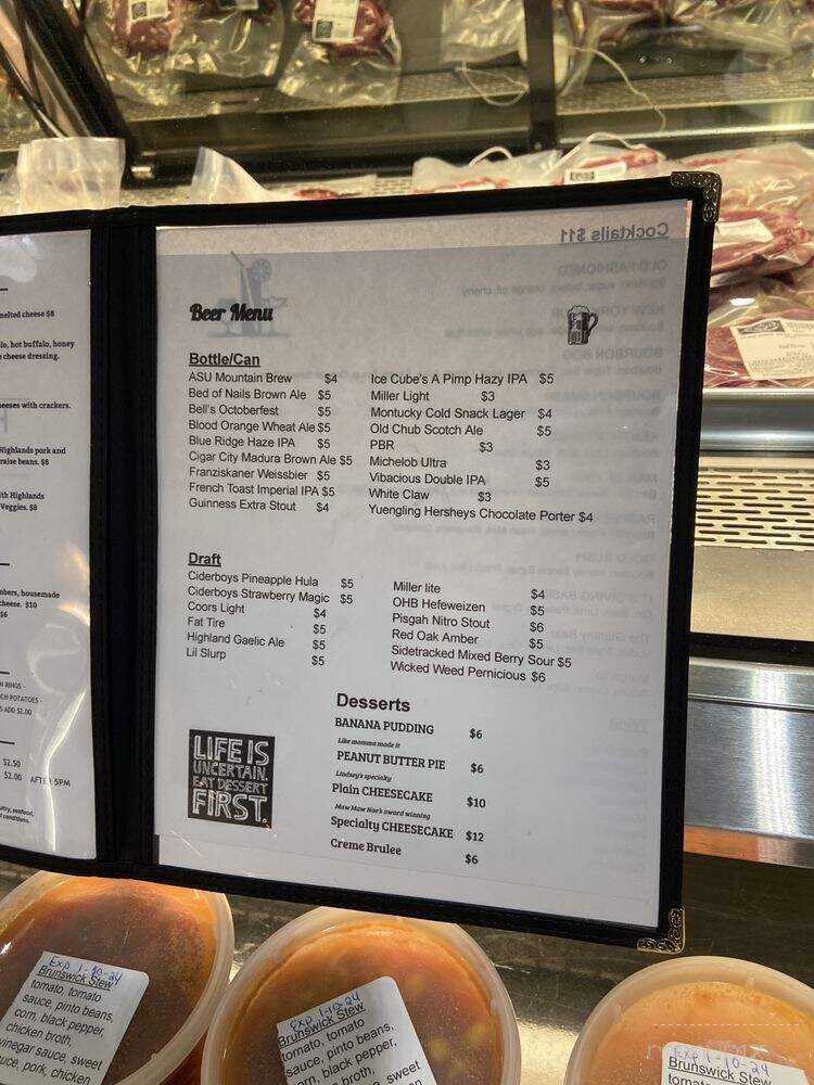 Highlands Butchery - Valdese, NC menu_pic