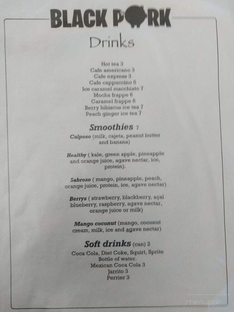 Black Pork - Long Beach, CA menu_pic