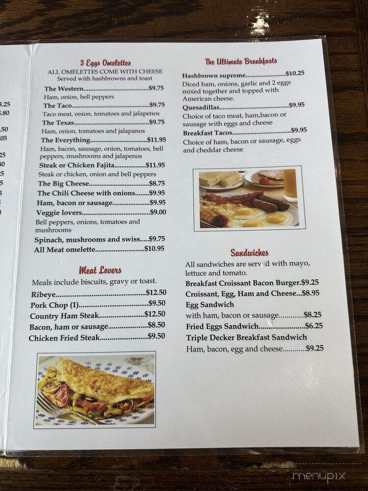 Bill Smiths Cafe - Van Alstyne, TX menu_pic