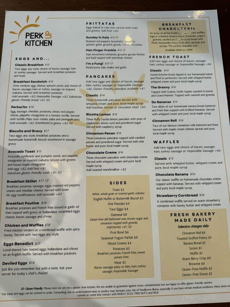 Perk Up Kitchen - Bloomington, MN menu_pic