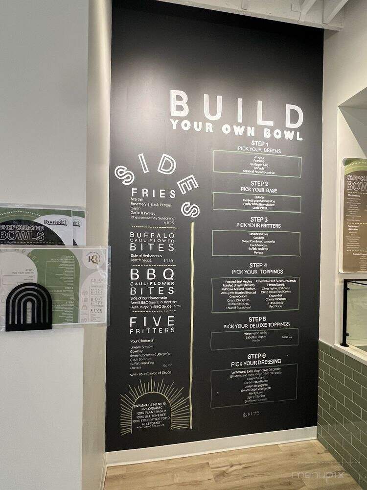 Rooted3 - Bethesda, MD menu_pic
