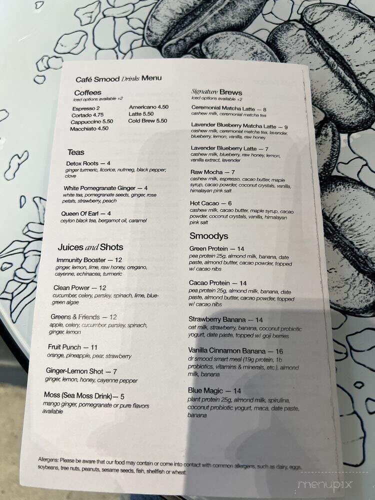 Cafe-Smood - Miami, FL menu_pic