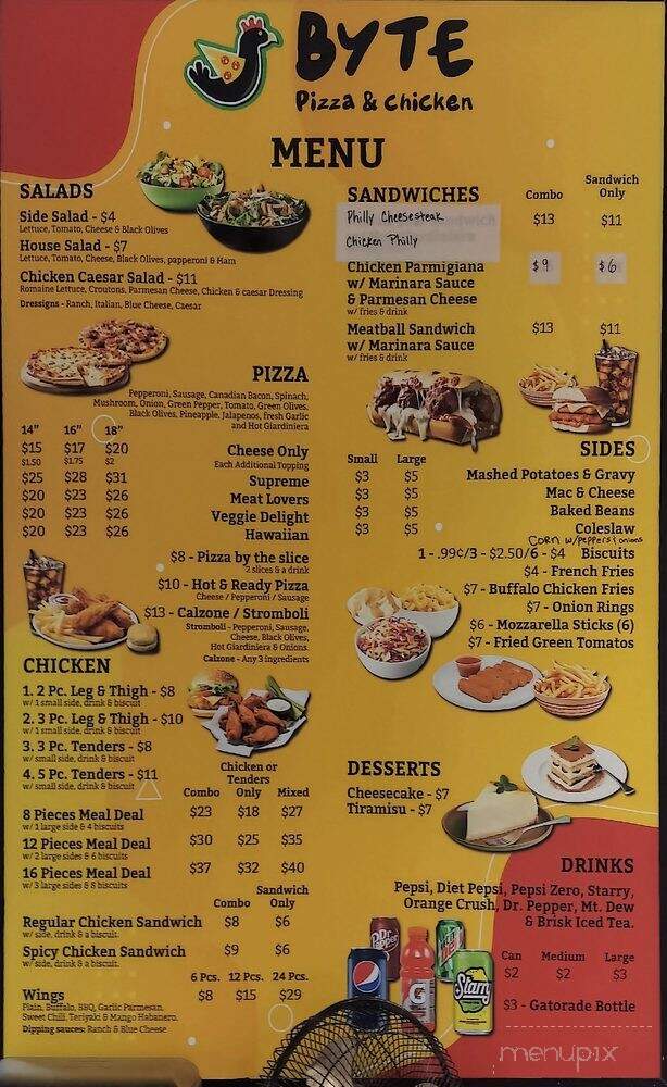 Byte Pizza & Chicken - Las Vegas, NV menu_pic