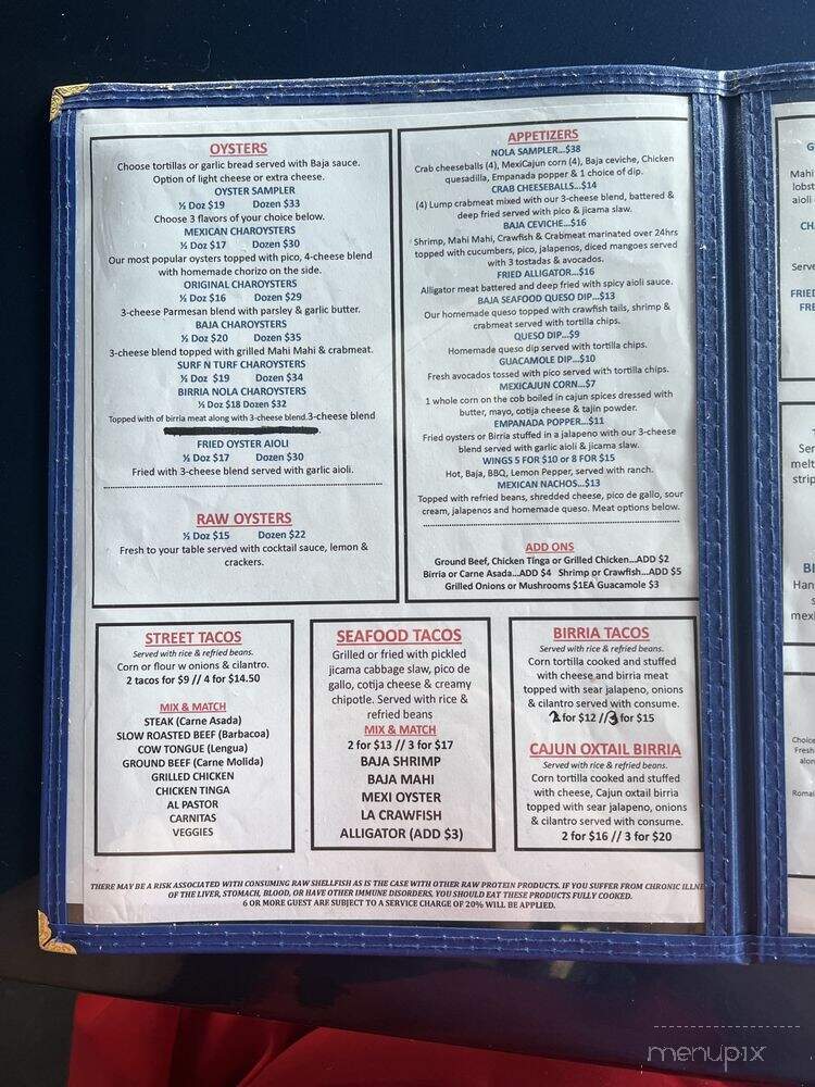 Baja Nola MexiCajun - Kenner, LA menu_pic