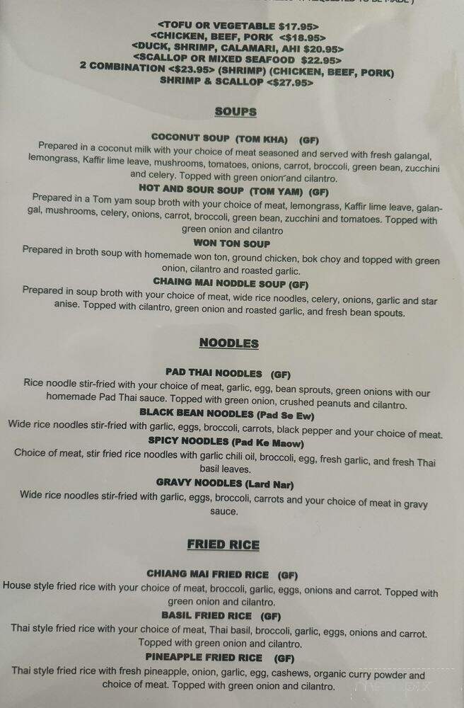 Nim's Chiang Mai Thai Cuisine - Hilo, HI menu_pic