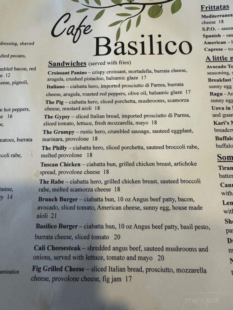 Cafe Basilico - Hillsborough, NJ menu_pic