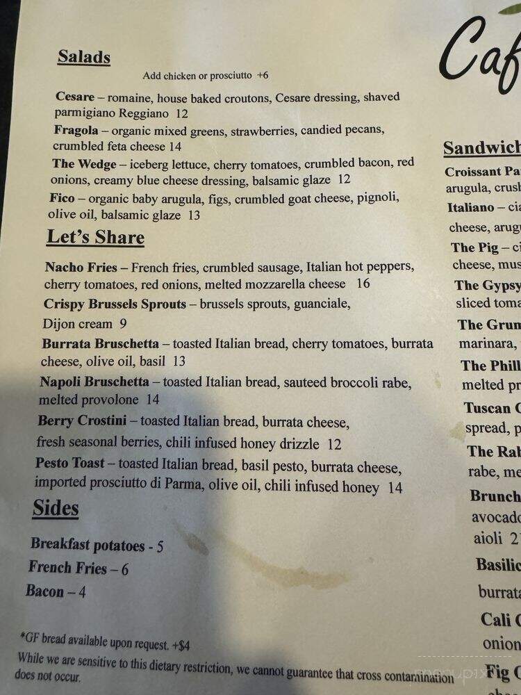 Cafe Basilico - Hillsborough, NJ menu_pic