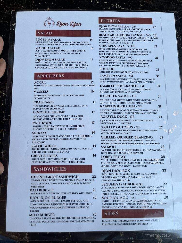 Djon Djon - New York, NY menu_pic