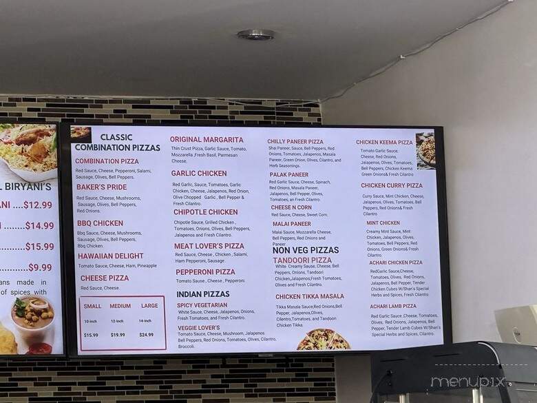 Shan Tandoori Pizza - Milpitas, CA menu_pic