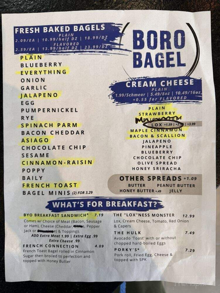 Boro Bagel - Murfreesboro, TN menu_pic