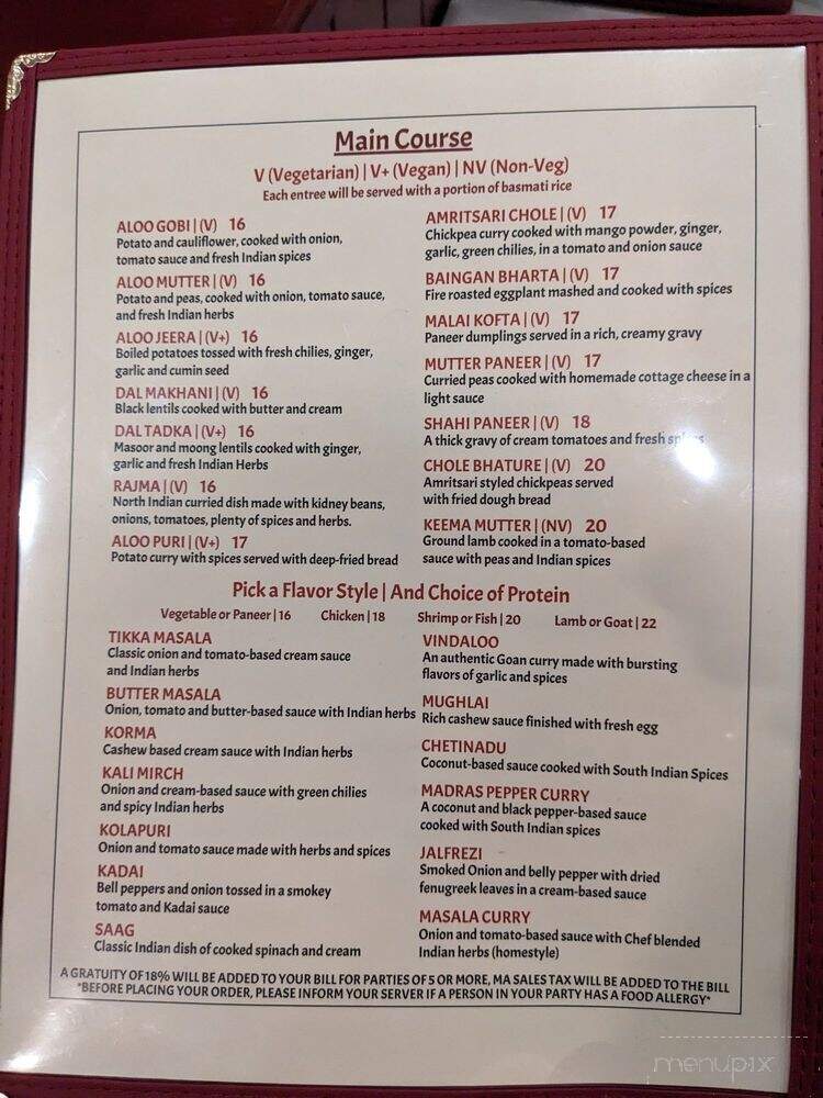 Saffron - Marlborough, MA menu_pic