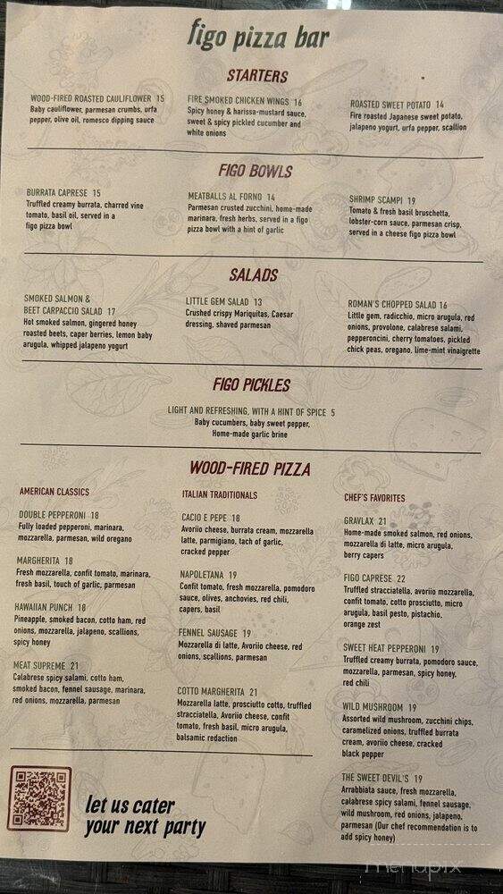 Figo Pizza Bar - Marina del Rey, CA menu_pic