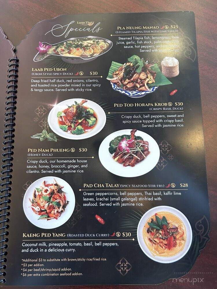Laan Thai Restaurant - Logan, UT menu_pic