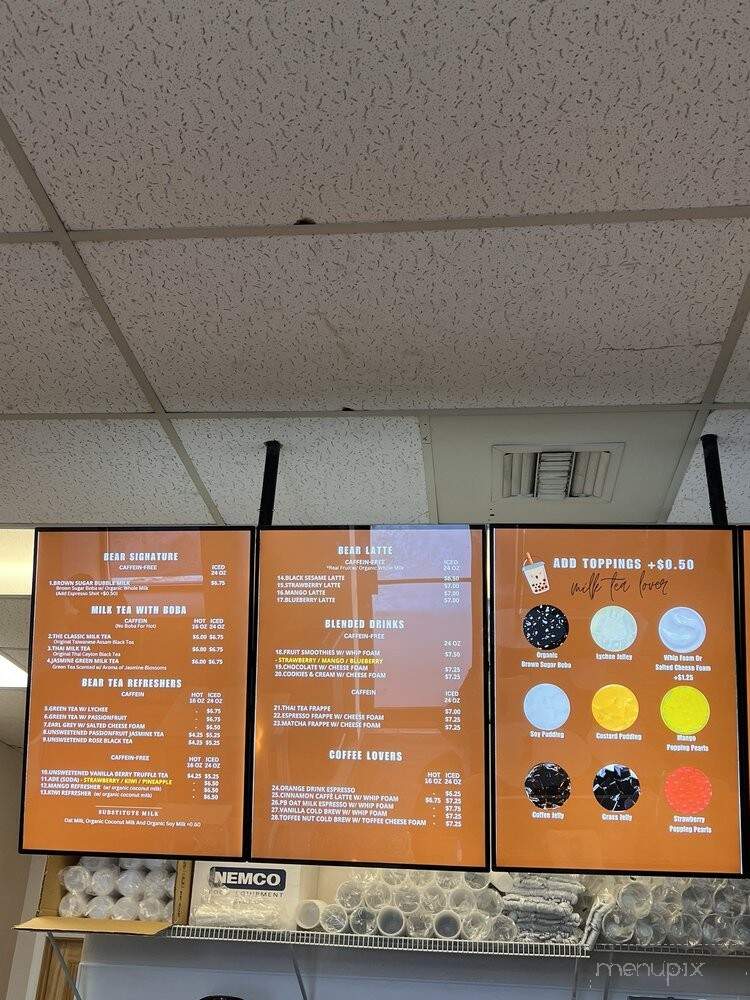Bear Bubble Tea - Anchorage, AK menu_pic