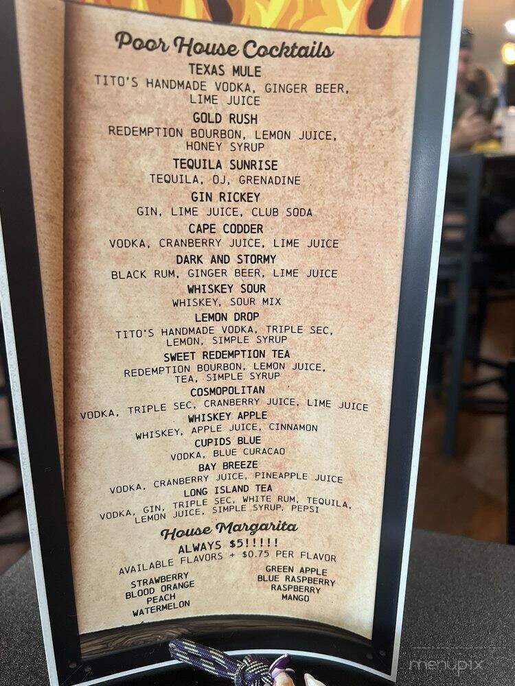 Poor House Bar-B-Q - Canaan, NH menu_pic