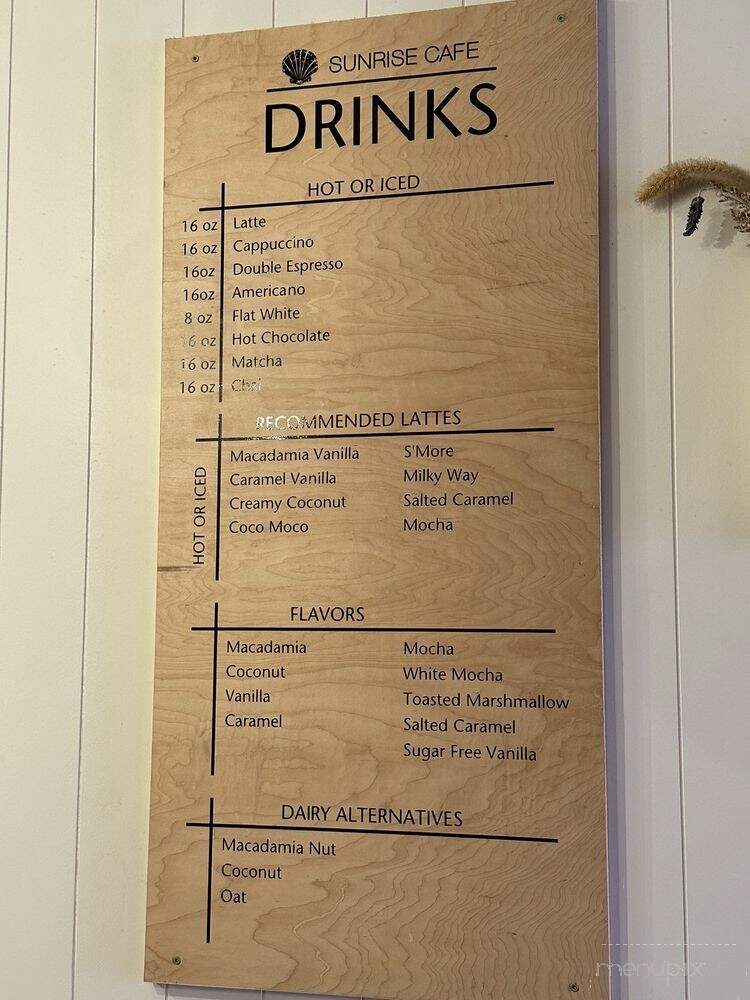 Sunrise Cafe - Kapa'a, HI menu_pic