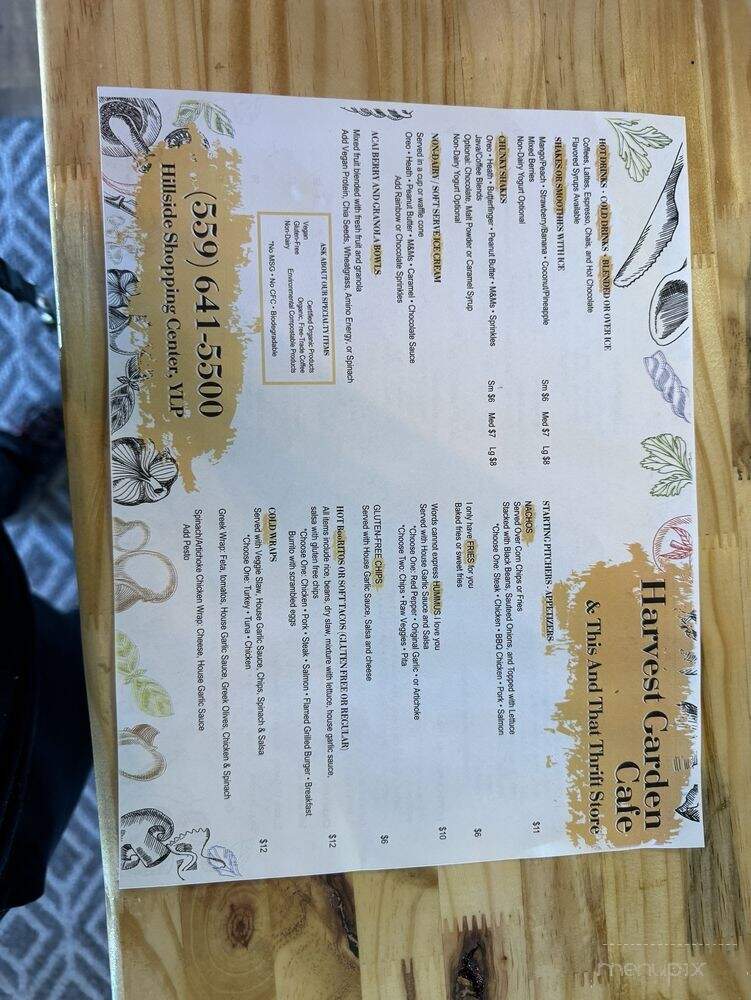 Harvest Garden Cafe - Coarsegold, CA menu_pic