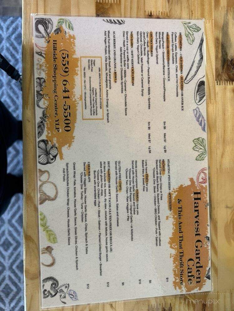 Harvest Garden Cafe - Coarsegold, CA menu_pic